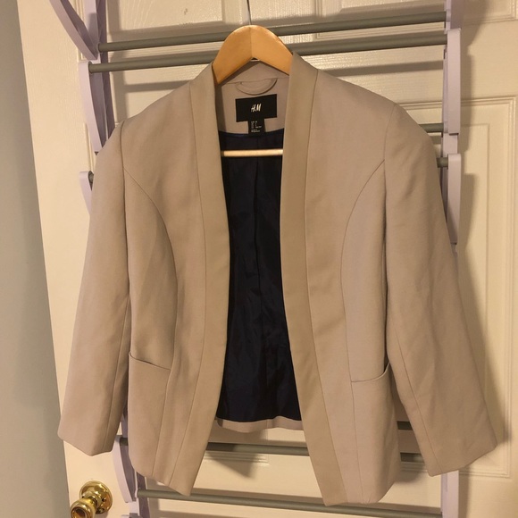 H&M ivory/grey blazer - Picture 1 of 4